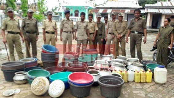Police seized 10 illegal liquor shops 